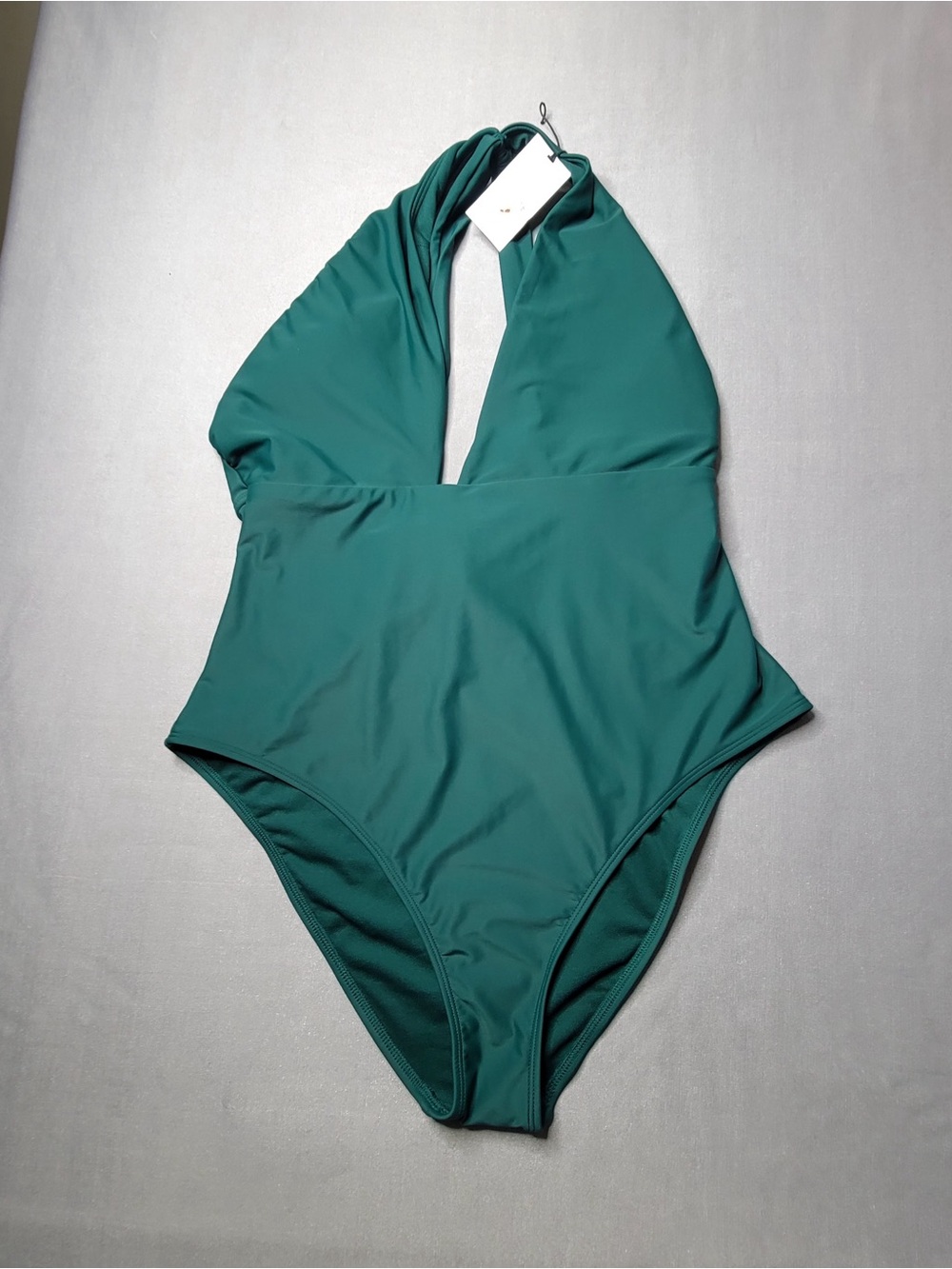 Shade & Shore Teal Halter One-Piece Swimsuit